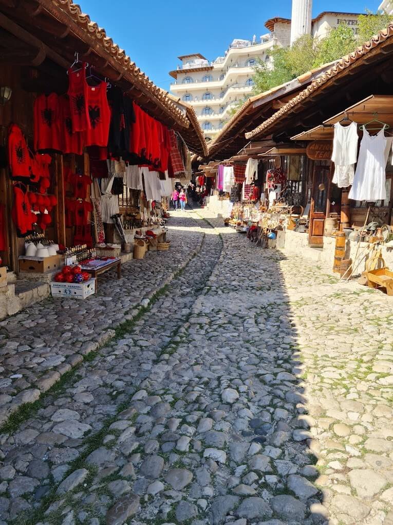 The Old Bazaar of Kruja, the cobbled lane of the craftsmen